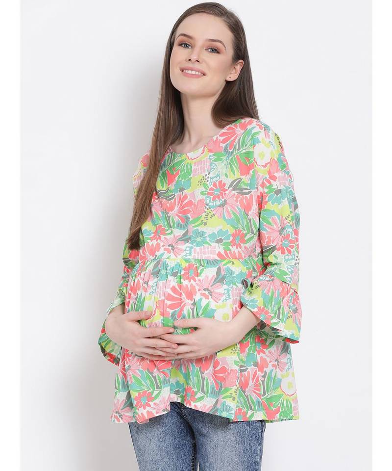 printed Multicolor Cotton   Top