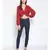 embroidered Red Viscose   Top