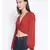 embroidered Red Viscose   Top