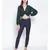 embroidered Green Viscose   Top