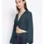embroidered Green Viscose   Top