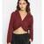 embroidered Maroon Viscose   Top