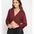 embroidered Maroon Viscose   Top
