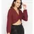 embroidered Maroon Viscose   Top