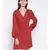 embroidered Red Viscose   Dress