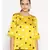 printed Yellow Polyester   Nightwear top