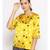 printed Yellow Polyester   Nightwear top