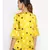 printed Yellow Polyester   Nightwear top