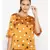 printed Brown Polyester   Nightwear top