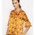 printed Brown Polyester   Nightwear top