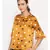 printed Brown Polyester   Nightwear top