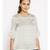 printed Cream Polyester   Nightwear top