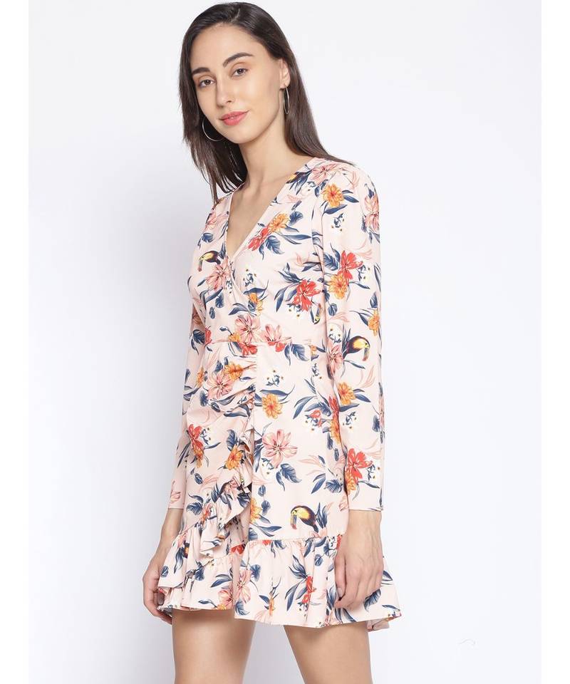 printed Multicolor Polyester   Dress