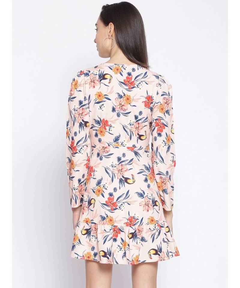 printed Multicolor Polyester   Dress