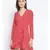 printed Red Polyester   Dress