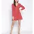 printed Red Polyester   Dress