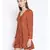 printed Brown Polyester   Dress