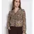 printed Cream Polyester   Top