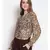 printed Cream Polyester   Top