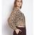 printed Cream Polyester   Top