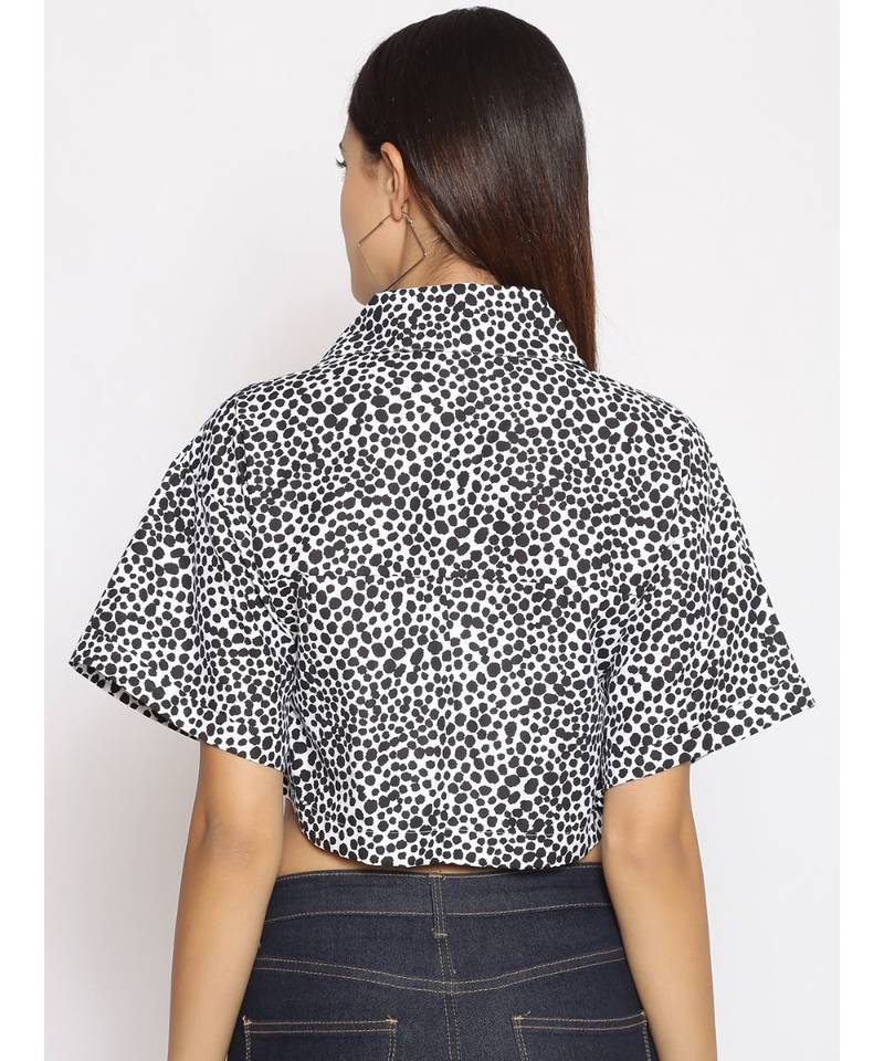 printed White Viscose   Top