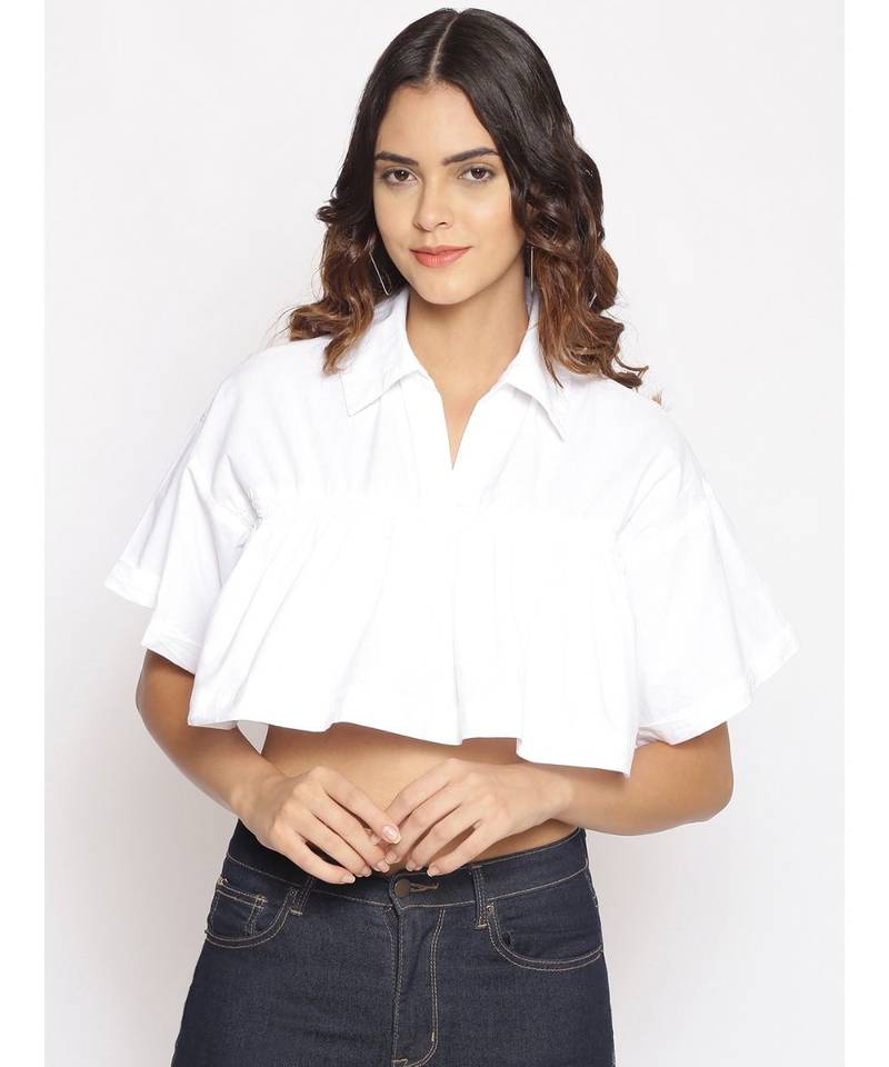 plain White Cotton   Top