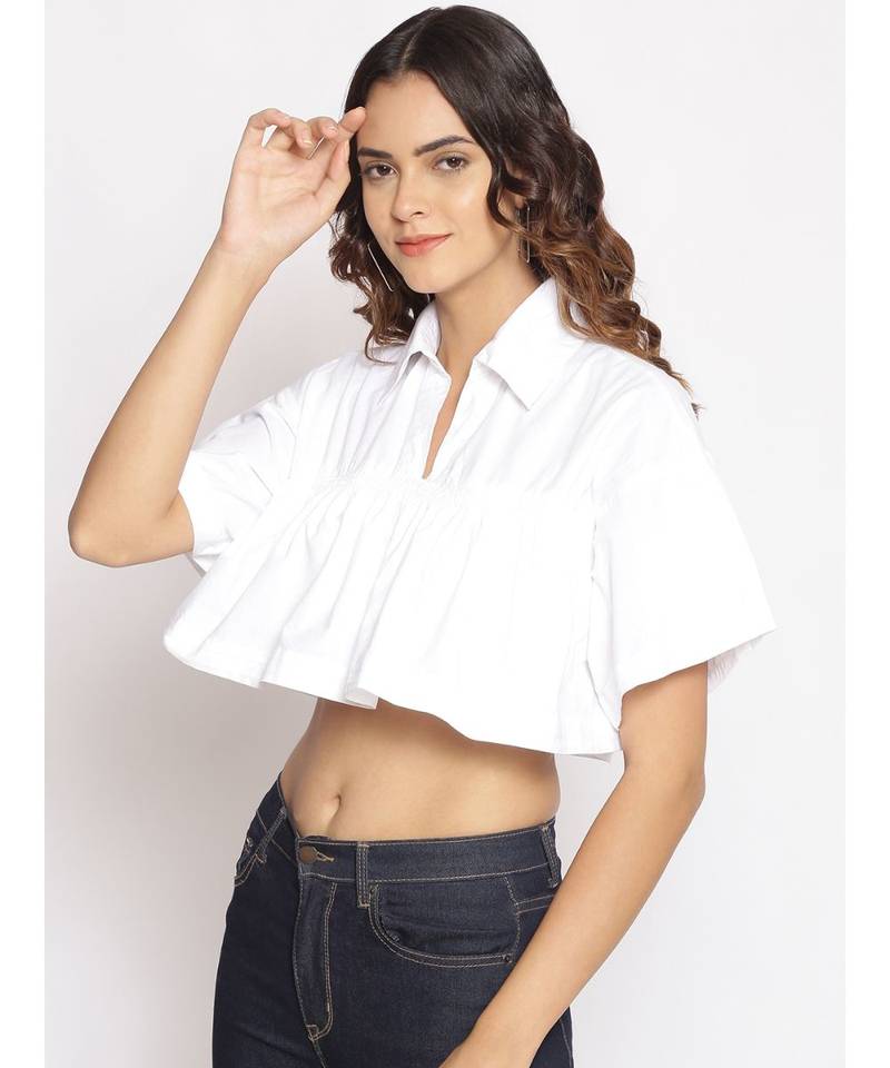 plain White Cotton   Top