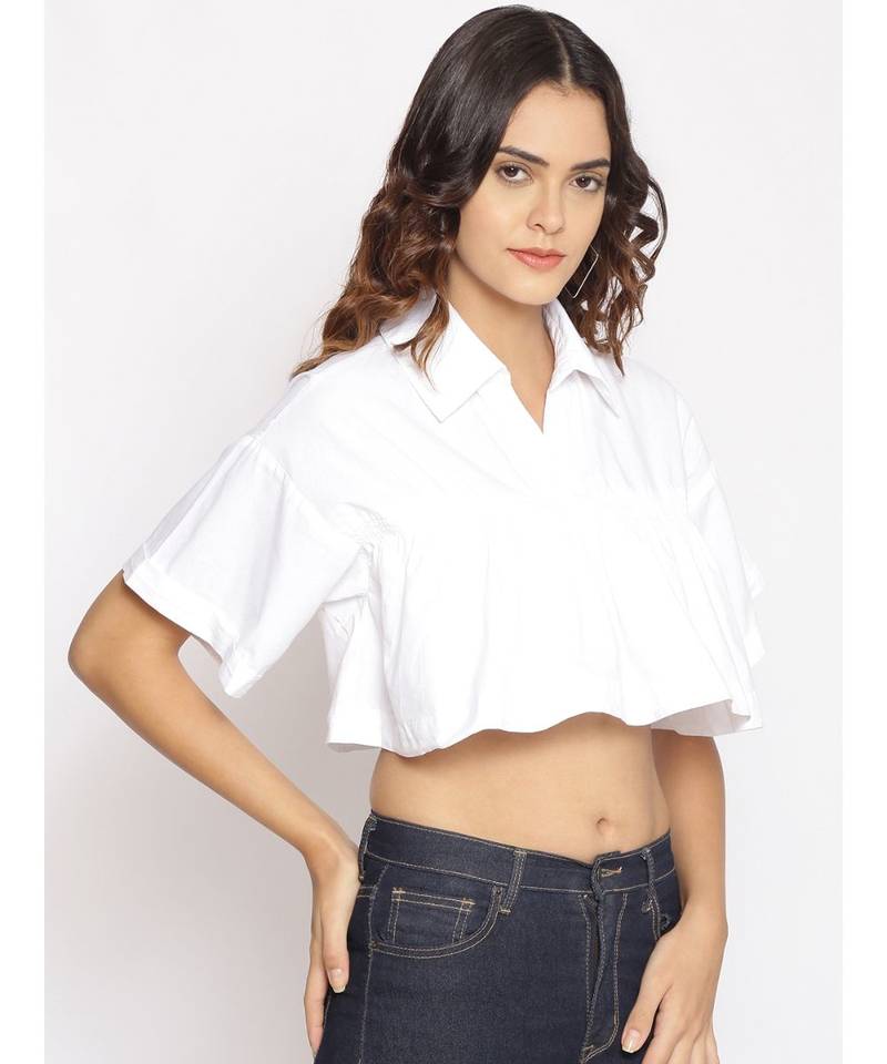 plain White Cotton   Top