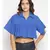 plain Blue Cotton   Top