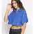 plain Blue Cotton   Top
