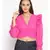 embroidered Pink Polyester   Top