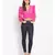 embroidered Pink Polyester   Top