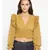 embroidered Yellow Polyester   Top