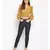 embroidered Yellow Polyester   Top