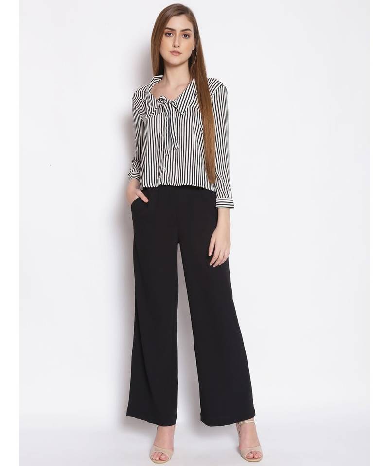 printed White Polyester   Shirt