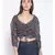 printed Black Polyester   Top