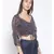 printed Black Polyester   Top