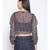 printed Black Polyester   Top