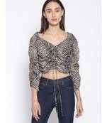 printed Multicolor Polyester   Top