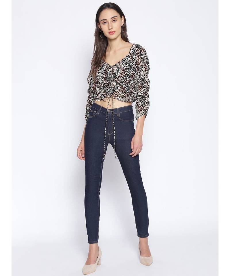 printed Multicolor Polyester   Top