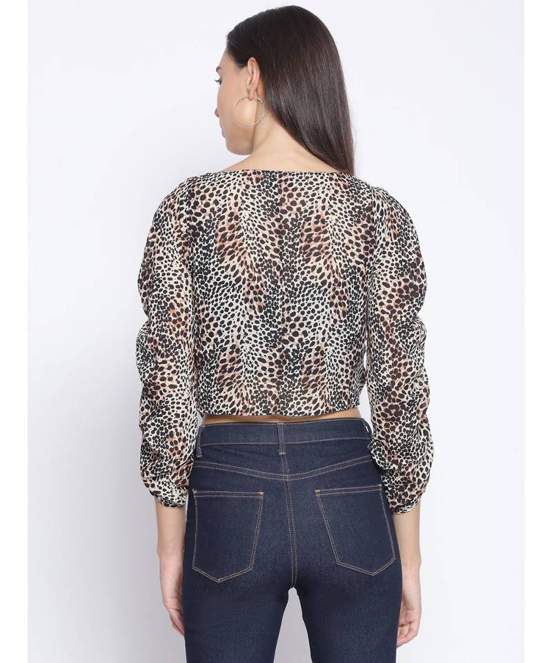 printed Multicolor Polyester   Top