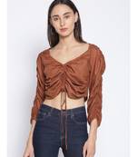 plain Brown Viscose   Top