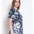 printed blue Polyester   Top