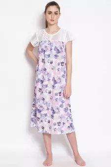printed Multicolor Cotton   Dress
