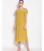 plain Yellow Cotton   Dress