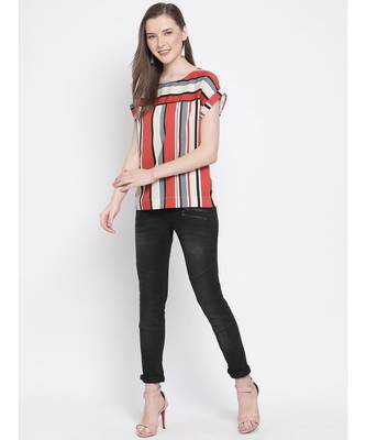 printed Multicolor Polyester   Top 2
