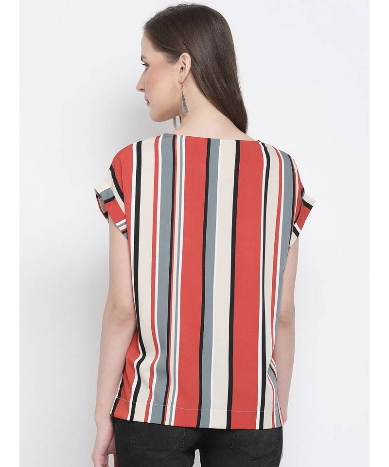 printed Multicolor Polyester   Top