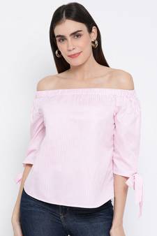 printed Pink Cotton   Top