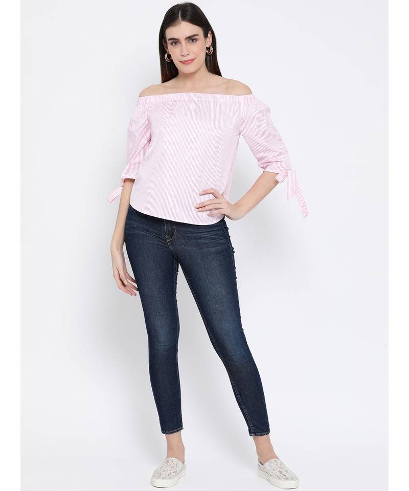 printed Pink Cotton   Top