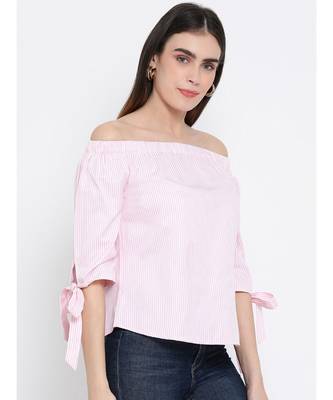 printed Pink Cotton   Top 4
